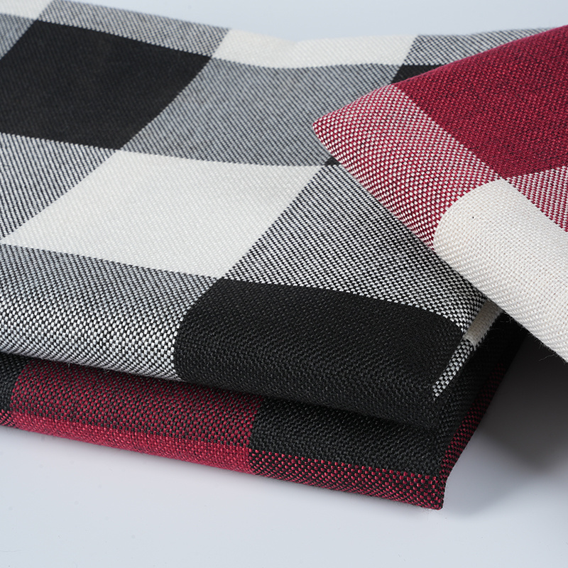 10*10 kostkovaná polyesterová lněná tkanina