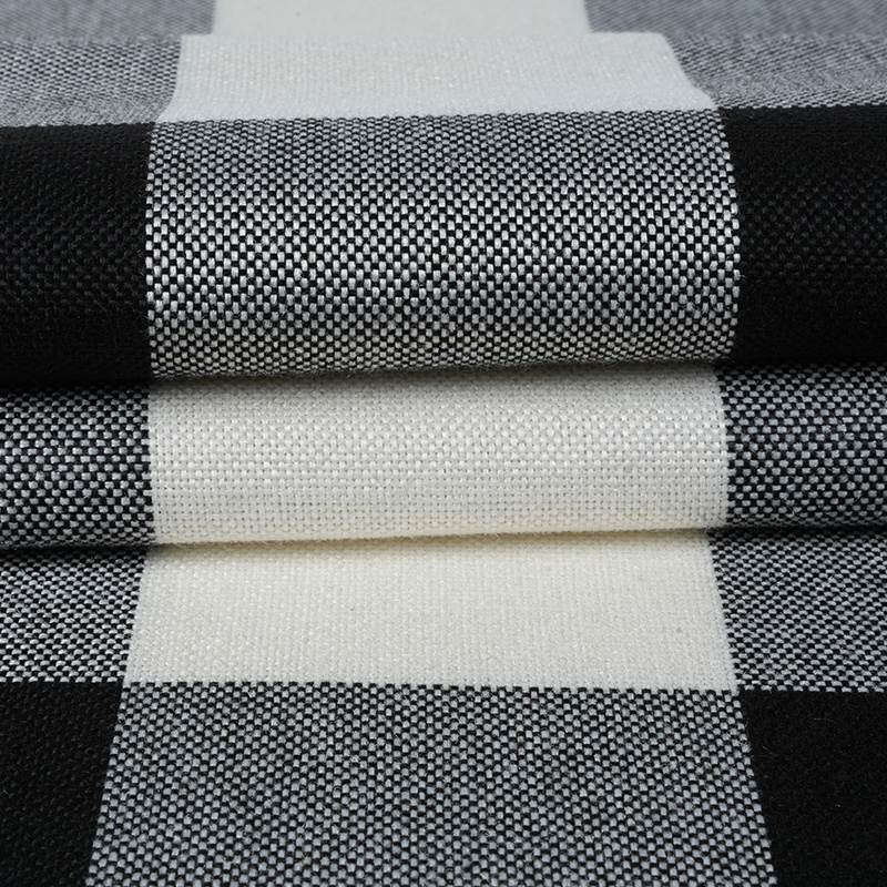 10*10 kostkovaná polyesterová lněná tkanina